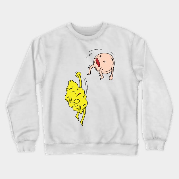 Lemon defeats peach ice tea Crewneck Sweatshirt by dieEinsteiger